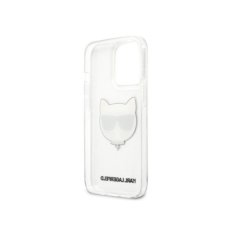 Karl Lagerfeld Choupette Head dėklas iPhone 13 Pro Max - skaidrus