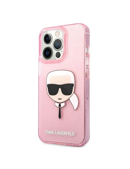 Karl Lagerfeld Glitter Karl& 39 s Head dėklas, skirtas iPhone 13 Pro Max – rožinis Karl Lagerfeld Glitter Karl& 39 s Head dėklas, skirtas iPhone 13 Pro Max – rožinis