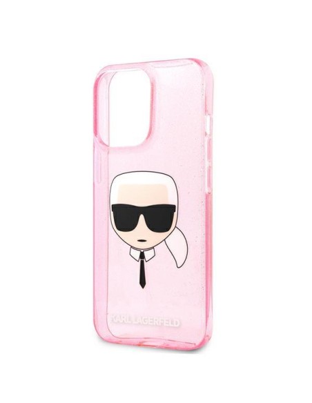 Karl Lagerfeld Glitter Karl& 39 s Head dėklas, skirtas iPhone 13 Pro Max – rožinis Karl Lagerfeld Glitter Karl& 39 s Head dėklas, skirtas iPhone 13 Pro Max – rožinis