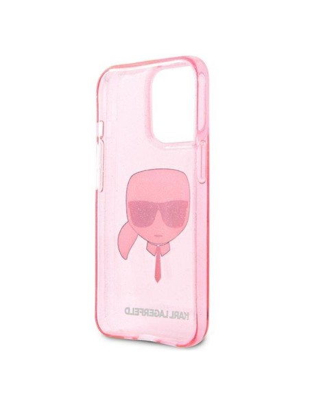 Karl Lagerfeld Glitter Karl& 39 s Head dėklas, skirtas iPhone 13 Pro Max – rožinis Karl Lagerfeld Glitter Karl& 39 s Head dėklas, skirtas iPhone 13 Pro Max – rožinis