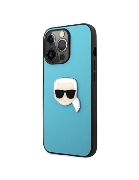 Karl Lagerfeld Leather Ikonik Karl& 39 s Head Metalinis dėklas iPhone 13 Pro Max - mėlynas Karl Lagerfeld Leather Ikonik Karl& 39 s Head Metalinis dėklas iPhone 13 Pro Max - mėlynas