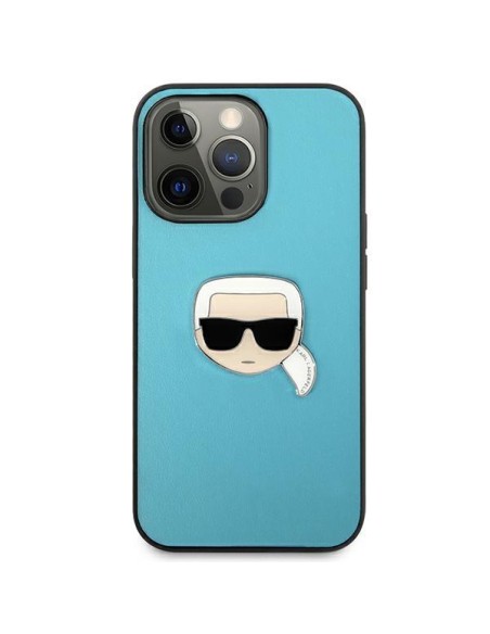 Karl Lagerfeld Leather Ikonik Karl& 39 s Head Metalinis dėklas iPhone 13 Pro Max - mėlynas Karl Lagerfeld Leather Ikonik Karl& 39 s Head Metalinis dėklas iPhone 13 Pro Max - mėlynas