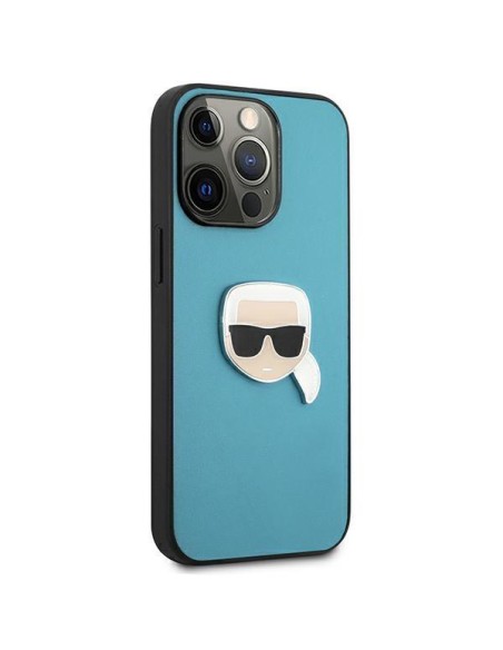 Karl Lagerfeld Leather Ikonik Karl& 39 s Head Metalinis dėklas iPhone 13 Pro Max - mėlynas Karl Lagerfeld Leather Ikonik Karl& 39 s Head Metalinis dėklas iPhone 13 Pro Max - mėlynas