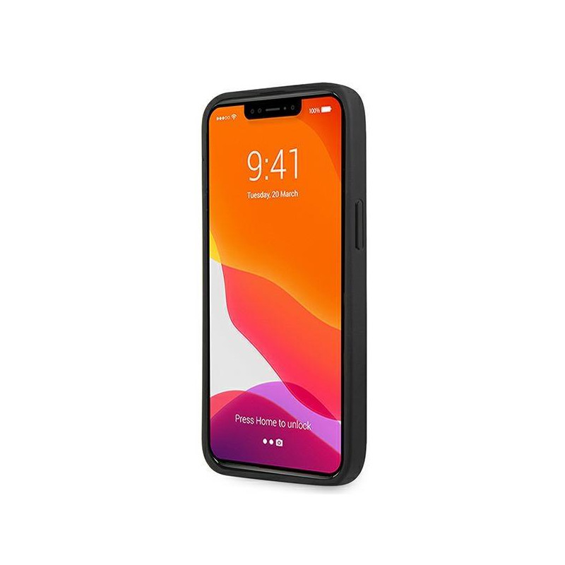 Karl Lagerfeld Leather Ikonik Karl& 39 s Head Metalinis dėklas iPhone 13 Pro Max - mėlynas