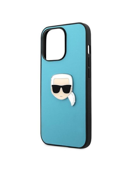 Karl Lagerfeld Leather Ikonik Karl& 39 s Head Metalinis dėklas iPhone 13 Pro Max - mėlynas Karl Lagerfeld Leather Ikonik Karl& 39 s Head Metalinis dėklas iPhone 13 Pro Max - mėlynas