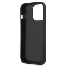 Karl Lagerfeld KLHCP13XPKMP iPhone 13 Pro Max 6,7" rožinis/ rožinis kietas dėklas, odos ikona Karl& 39 s Head Metal