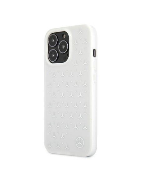 Mercedes Silver Stars Pattern dėklas, skirtas iPhone 13 Pro / iPhone 13 - baltas Mercedes Silver Stars Pattern dėklas, skirtas iPhone 13 Pro / iPhone 13 - baltas