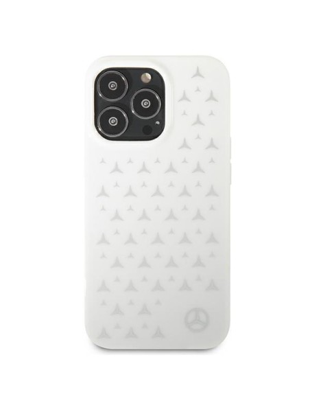 Mercedes Silver Stars Pattern dėklas, skirtas iPhone 13 Pro / iPhone 13 - baltas Mercedes Silver Stars Pattern dėklas, skirtas iPhone 13 Pro / iPhone 13 - baltas