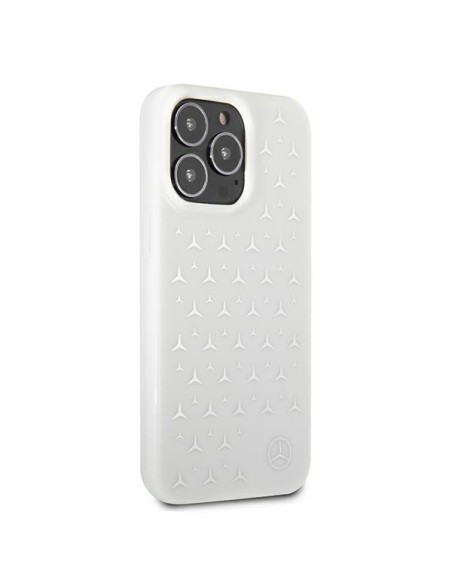 Mercedes Silver Stars Pattern dėklas, skirtas iPhone 13 Pro / iPhone 13 - baltas Mercedes Silver Stars Pattern dėklas, skirtas iPhone 13 Pro / iPhone 13 - baltas