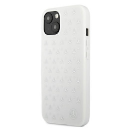 Mercedes Silver Stars Pattern dėklas iPhone 13 - baltas