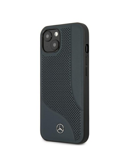 Mercedes Leather Perforated Area dėklas iPhone 13 mini - tamsiai mėlynas Mercedes Leather Perforated Area dėklas iPhone 13 mini - tamsiai mėlynas