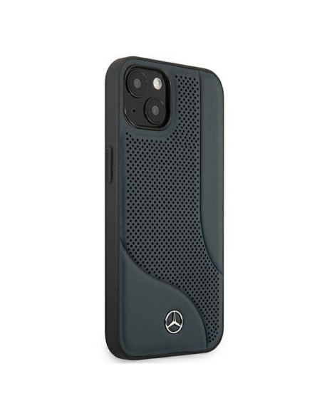 Mercedes Leather Perforated Area dėklas iPhone 13 mini - tamsiai mėlynas Mercedes Leather Perforated Area dėklas iPhone 13 mini - tamsiai mėlynas