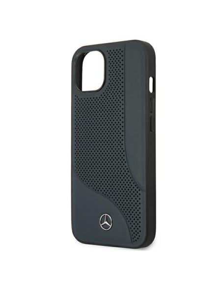 Mercedes Leather Perforated Area dėklas iPhone 13 mini - tamsiai mėlynas Mercedes Leather Perforated Area dėklas iPhone 13 mini - tamsiai mėlynas