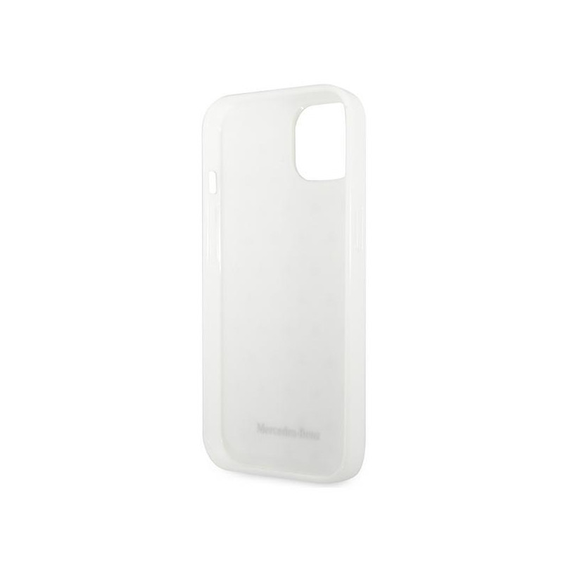 Mercedes Silver Stars Pattern dėklas iPhone 13 mini - baltas
