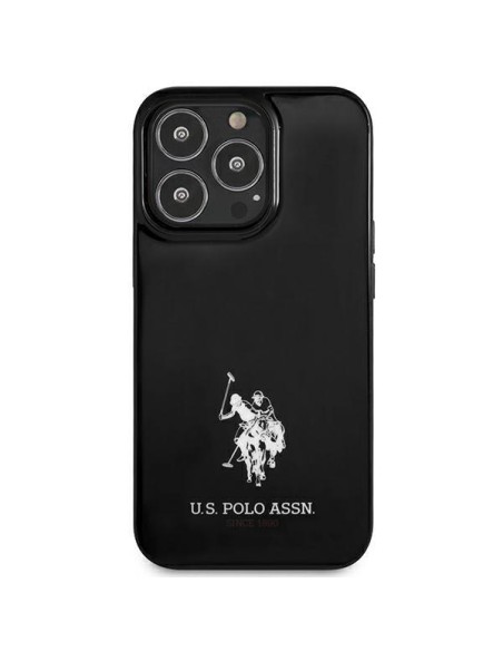 JAV Polo Assn byla Horses logotipas iPhone 13 Pro / iPhone 13 - juodas JAV Polo Assn byla Horses logotipas iPhone 13 Pro / iPhone 13 - juodas