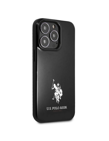 JAV Polo Assn byla Horses logotipas iPhone 13 Pro / iPhone 13 - juodas JAV Polo Assn byla Horses logotipas iPhone 13 Pro / iPhone 13 - juodas