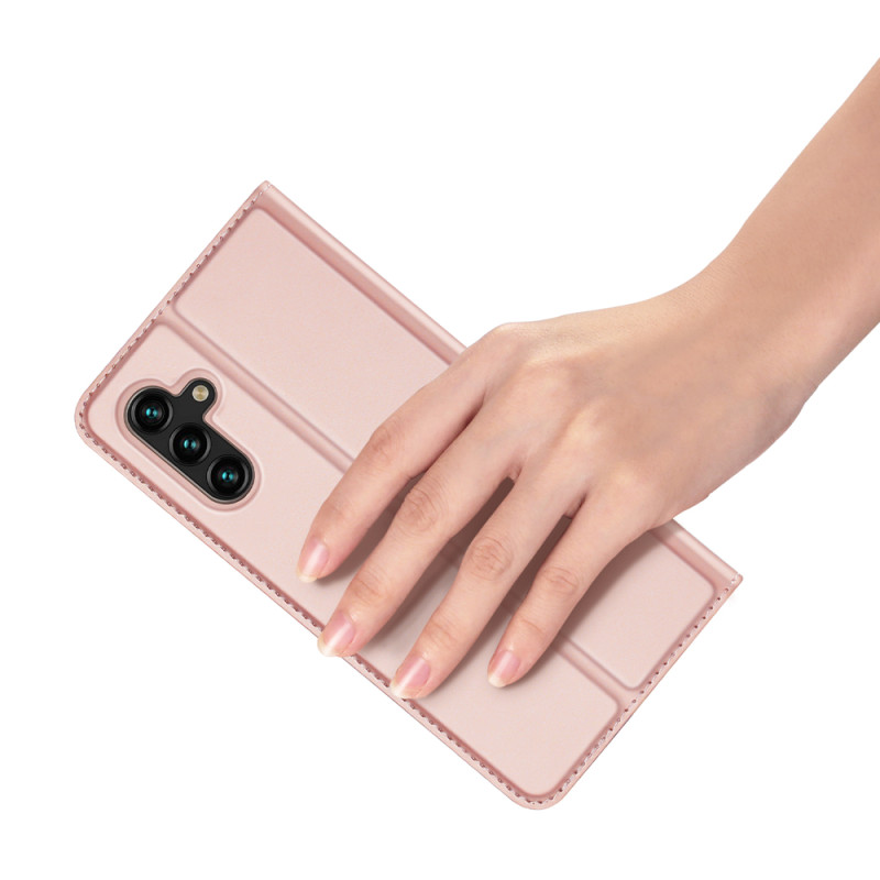 Dux Ducis Skin Pro dėklo dėklo dėklas su atvartu, skirtas Samsung Galaxy A13 5G rožinės spalvos