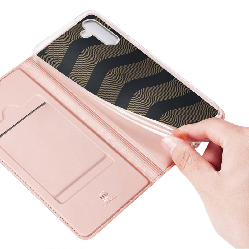 Dux Ducis Skin Pro dėklo dėklo dėklas su atvartu, skirtas Samsung Galaxy A13 5G rožinės spalvos