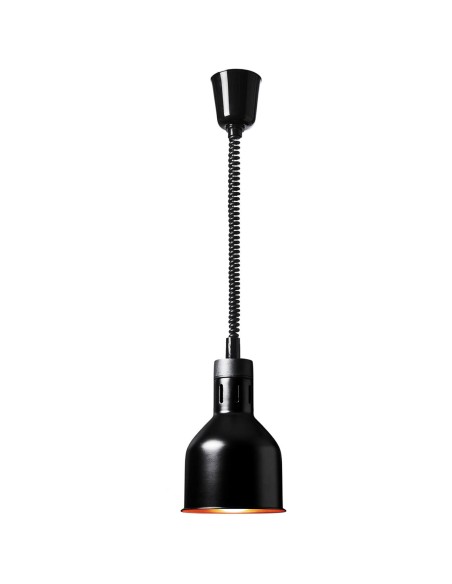 Infraraudonųjų spindulių šildymo lempa indams IR pakabinama juoda diam. 17cm 250W