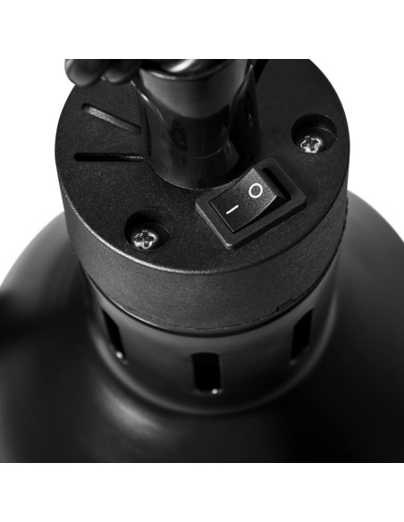 Infraraudonųjų spindulių šildymo lempa indams IR pakabinama juoda diam. 17cm 250W