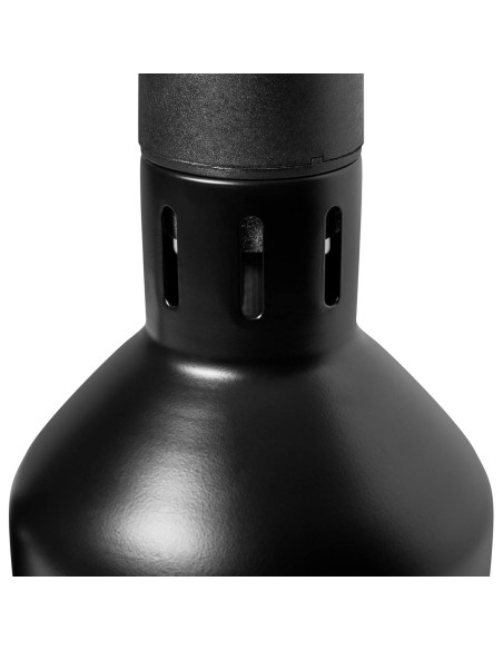 Infraraudonųjų spindulių šildymo lempa indams IR pakabinama juoda diam. 17cm 250W