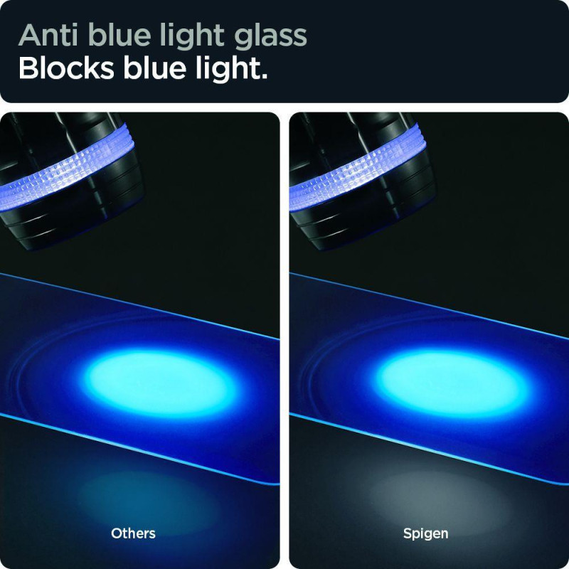 Spigen Glas.tR EZ Fit AntiBlue grūdintas stiklas iPhone 13 / 13 Pro / 14 - 2 vnt.
