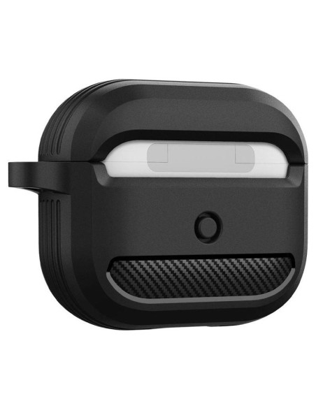 Spigen Rugged Armor dėklas, skirtas Apple AirPods 3 – matinė juoda Spigen Rugged Armor dėklas, skirtas Apple AirPods 3 – matinė juoda