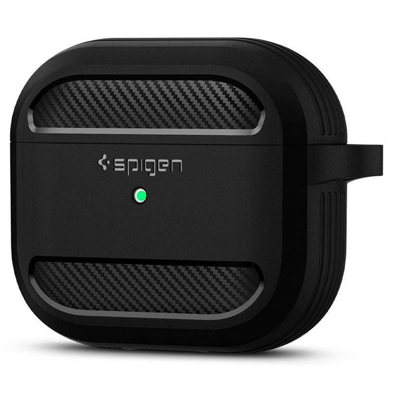 Spigen Rugged Armor dėklas, skirtas Apple AirPods 3 – matinė juoda