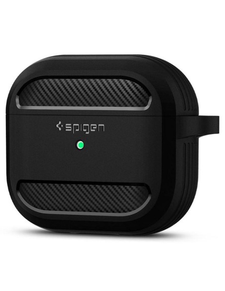 Spigen Rugged Armor dėklas, skirtas Apple AirPods 3 – matinė juoda Spigen Rugged Armor dėklas, skirtas Apple AirPods 3 – matinė juoda