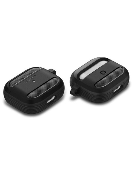 Spigen Rugged Armor dėklas, skirtas Apple AirPods 3 – matinė juoda Spigen Rugged Armor dėklas, skirtas Apple AirPods 3 – matinė juoda