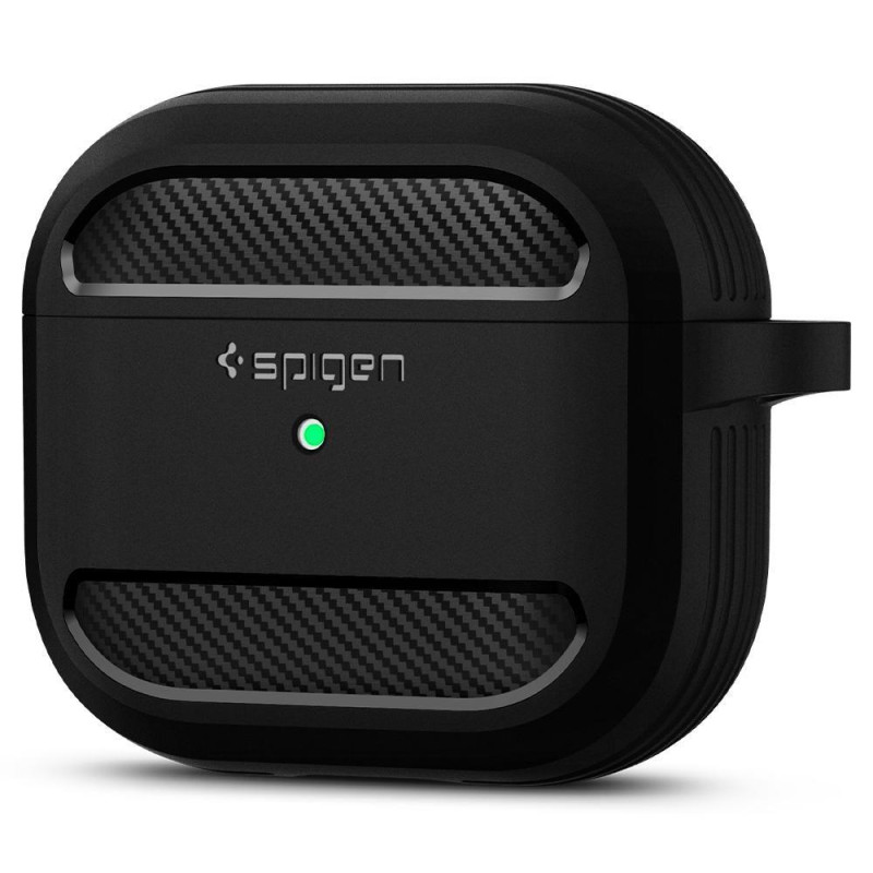 Spigen Rugged Armor dėklas, skirtas Apple AirPods 3 – matinė juoda