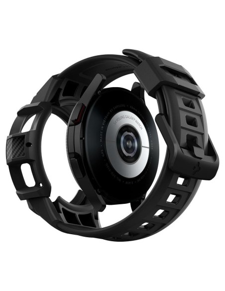 Spigen Rugged Armor Pro dėklas su dirželiu, skirtas Samsung Galaxy Watch 4 Classic 42 mm - pilkas