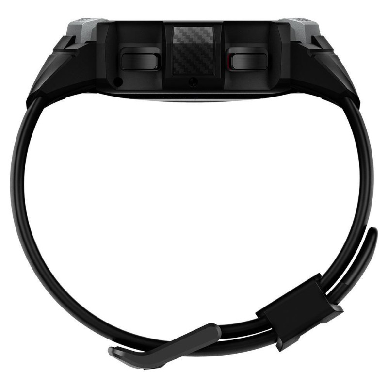 Spigen Rugged Armor Pro dėklas su dirželiu, skirtas Samsung Galaxy Watch 4 Classic 42 mm - pilkas