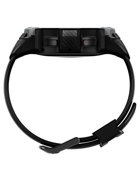 Spigen Rugged Armor Pro dėklas su dirželiu, skirtas Samsung Galaxy Watch 4 Classic 42 mm - pilkas
