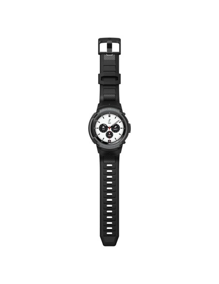 Spigen Rugged Armor Pro dėklas su dirželiu, skirtas Samsung Galaxy Watch 4 Classic 42 mm - pilkas