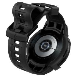 Spigen Rugged Armor Pro dėklas su dirželiu, skirtas Samsung Galaxy Watch 4 Classic 46 mm - matinė juoda