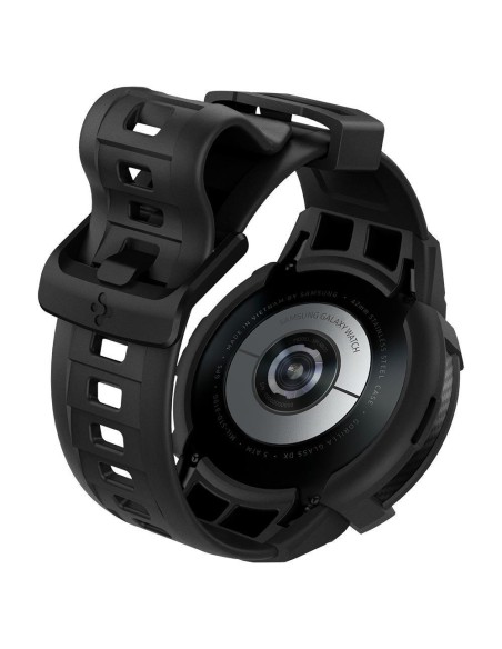 Spigen Rugged Armor Pro dėklas su dirželiu, skirtas Samsung Galaxy Watch 4 Classic 46 mm - matinė juoda