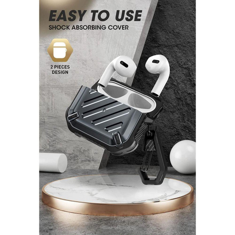 Supcase Unicorn Beetle Pro dėklas Apple AirPods 3 - juodas