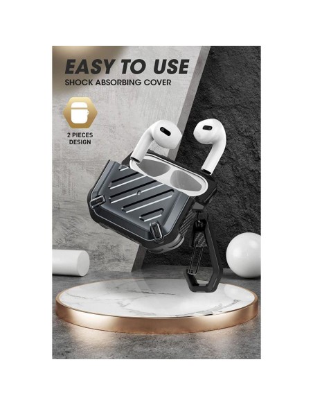 Supcase Unicorn Beetle Pro dėklas Apple AirPods 3 - juodas