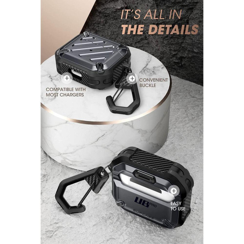 Supcase Unicorn Beetle Pro dėklas Apple AirPods 3 - juodas