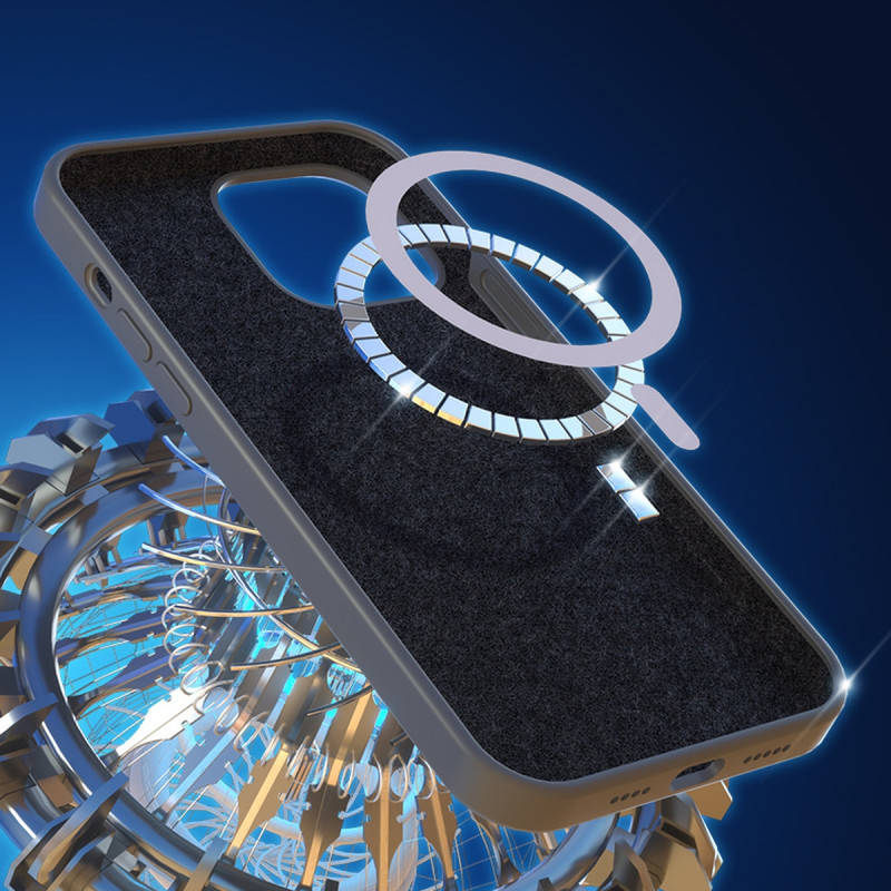 „Kingxbar PQY Silicone Series“ magnetinis dėklas, skirtas „iPhone 13 Pro Max“ silikono dėklo dangtelis mėlynas (suderina...