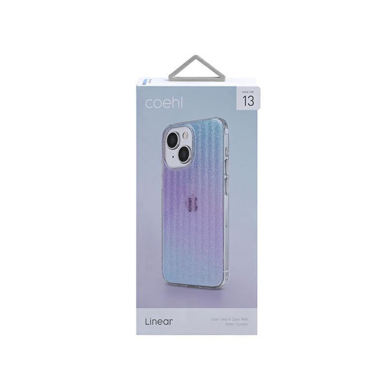 Uniq Coehl Linear dėklas, skirtas iPhone 13 - rožinė ir mėlyna