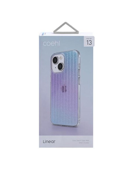Uniq Coehl Linear dėklas, skirtas iPhone 13 - rožinė ir mėlyna Uniq Coehl Linear dėklas, skirtas iPhone 13 - rožinė ir mėlyna