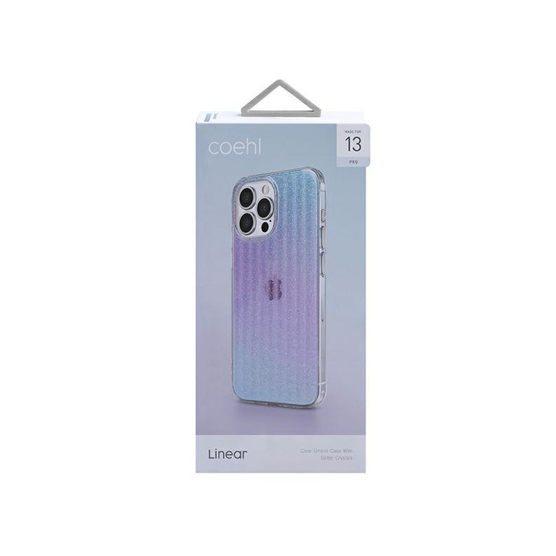 Uniq Coehl Linear dėklas, skirtas iPhone 13 Pro / iPhone 13 - rožinis ir mėlynas