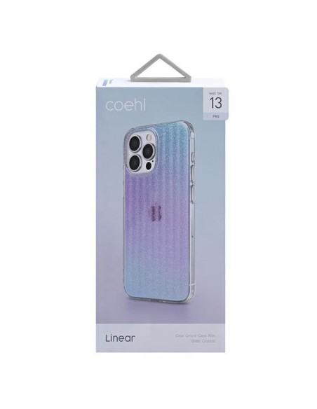 Uniq Coehl Linear dėklas, skirtas iPhone 13 Pro / iPhone 13 - rožinis ir mėlynas Uniq Coehl Linear dėklas, skirtas iPhone 13 Pro / iPhone 13 - rožinis ir mėlynas