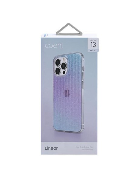 Uniq Coehl Linear dėklas, skirtas iPhone 13 Pro Max - rožinė ir mėlyna Uniq Coehl Linear dėklas, skirtas iPhone 13 Pro Max - rožinė ir mėlyna