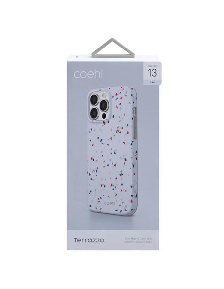 Uniq Coehl Terrazzo dėklas, skirtas iPhone 13 Pro / iPhone 13 - baltas Uniq Coehl Terrazzo dėklas, skirtas iPhone 13 Pro / iPhone 13 - baltas