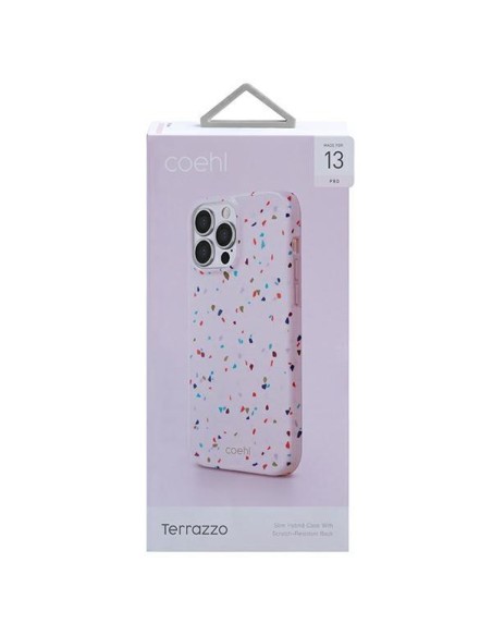 Uniq Coehl Terrazzo dėklas, skirtas iPhone 13 Pro / iPhone 13 - rožinis Uniq Coehl Terrazzo dėklas, skirtas iPhone 13 Pro / iPhone 13 - rožinis