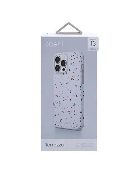 Uniq Coehl Terrazzo dėklas, skirtas iPhone 13 Pro Max - baltas Uniq Coehl Terrazzo dėklas, skirtas iPhone 13 Pro Max - baltas