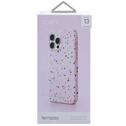 Uniq Coehl Terrazzo dėklas, skirtas iPhone 13 Pro Max - rožinis